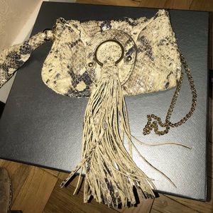 Small python texture purse